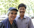 Với nhà báo Nick Út, (tác giả bức ảnh Cô gái VN bị bom napalm - giải thưởng Pulitzer) tại Saigon.
